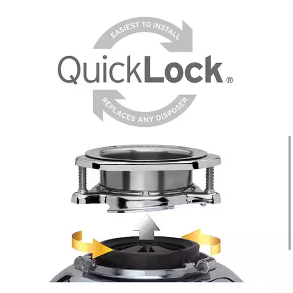 InSinkErator Sink Flange and Stopper - Chrome and Black - Picture 4 of 13